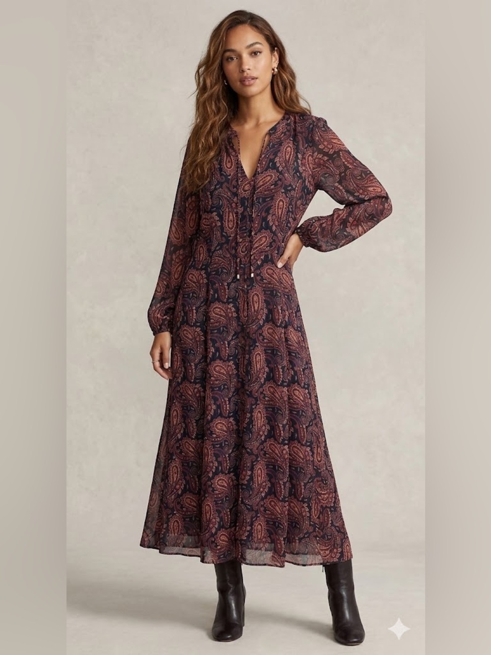 Tommy Hilfiger Paisley Print Midi Dress